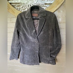 **Real Leather** 🐄 🤠 Western style blazer/jacket, NWOT